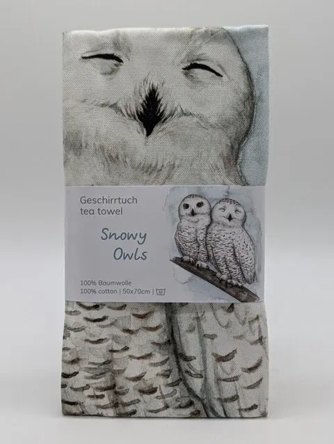 Geschirrtuch „Snowy Owls“ – MALUU