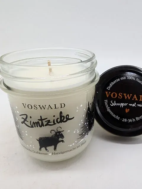 Voswald Zimtzicke – Naturwachs Duftkerze – 150g