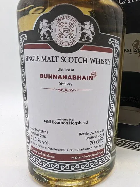 Bunnahabhain 2007 MoS 23015 – 51,5% – Bild 2