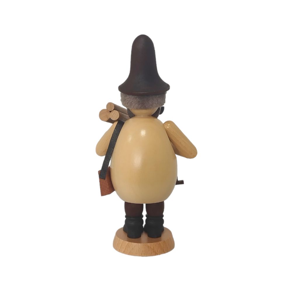 Räuchermann Waldwichtel mit Säge, natur – Bild 3