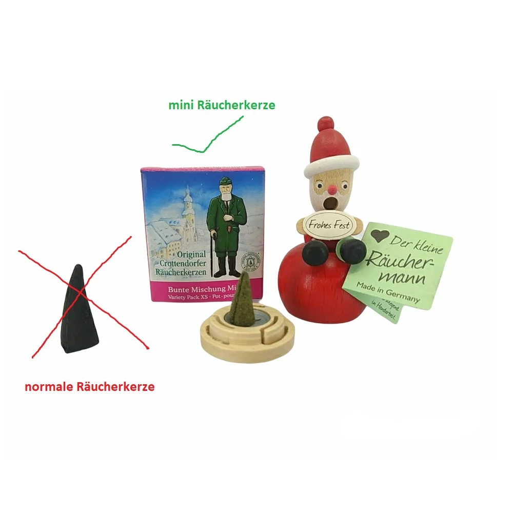 Mini-Räuchermann Weihnachtsmann – Bild 2