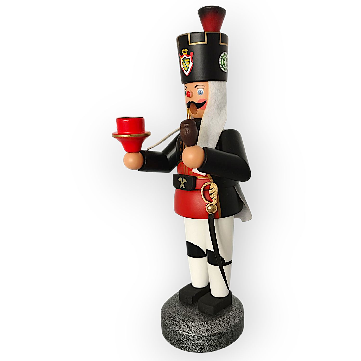 Räuchermann Bergmann mit Kerzenhalter – Bild 2