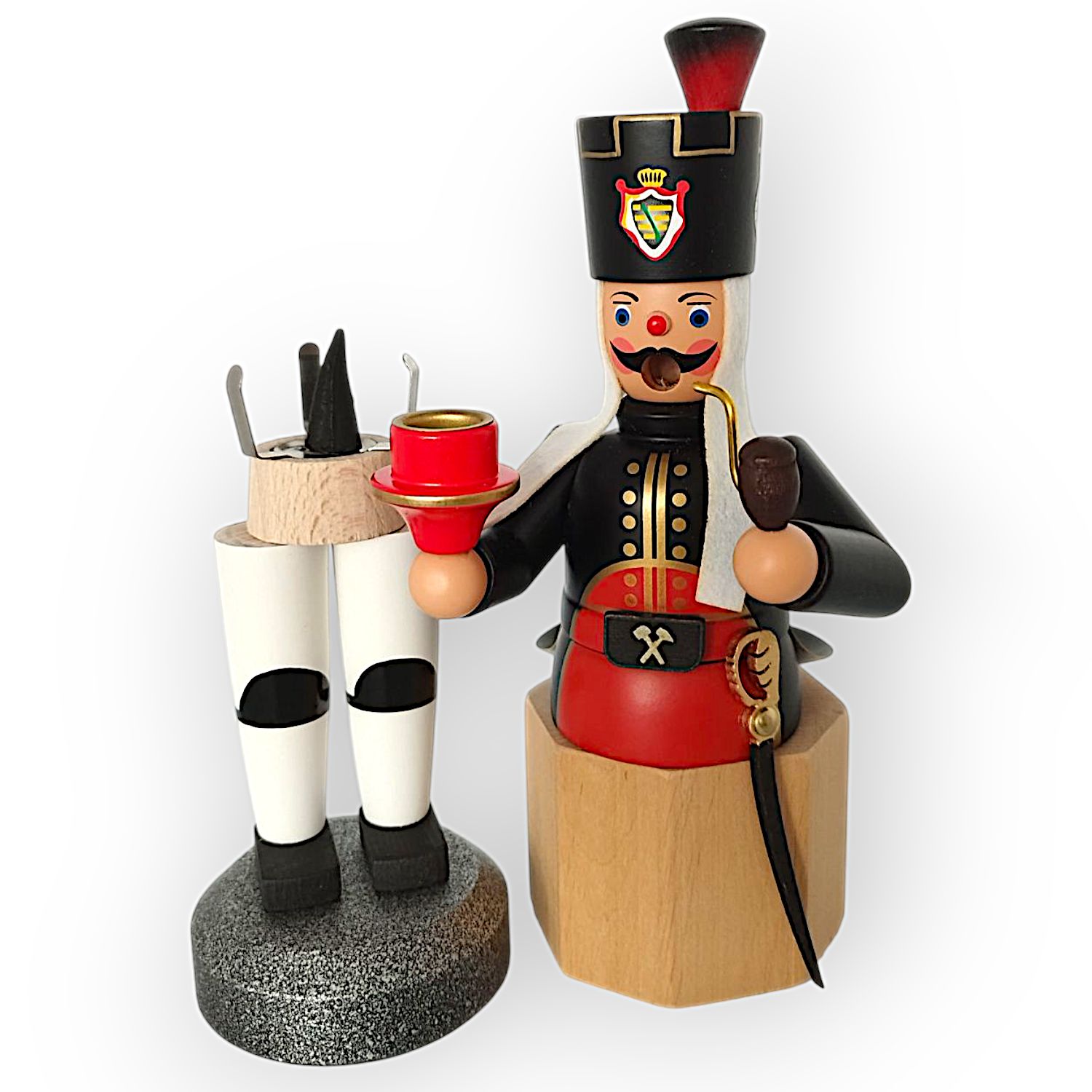 Räuchermann Bergmann mit Kerzenhalter – Bild 9