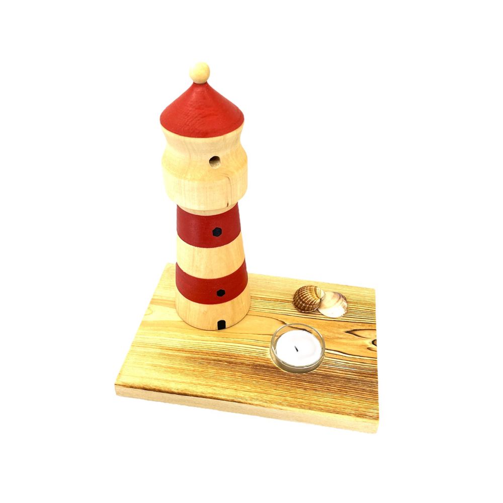 Räucherfigur Leuchtturm mit Teelichthalter, rot – Bild 5