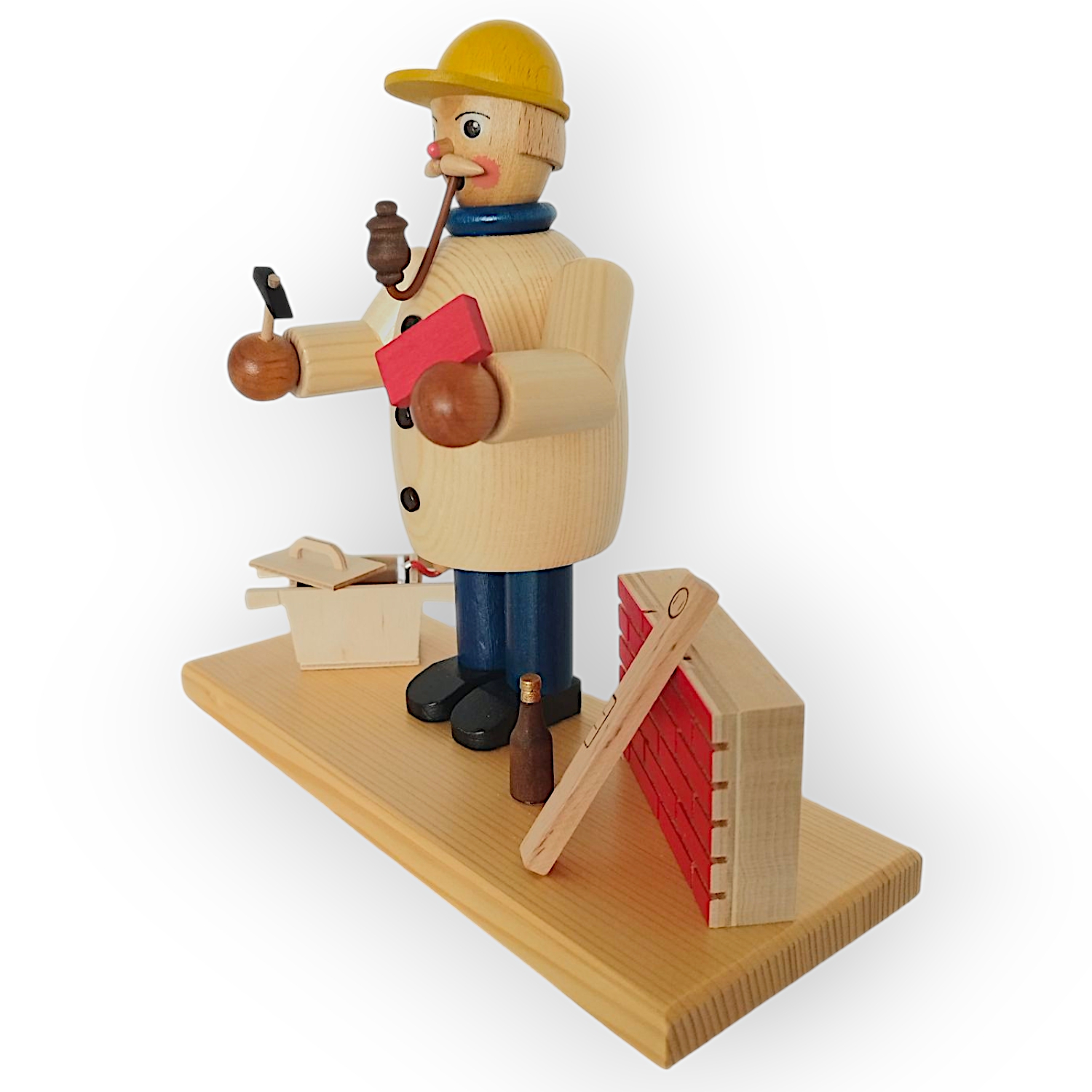 Räuchermann Maurer, natur – Bild 2