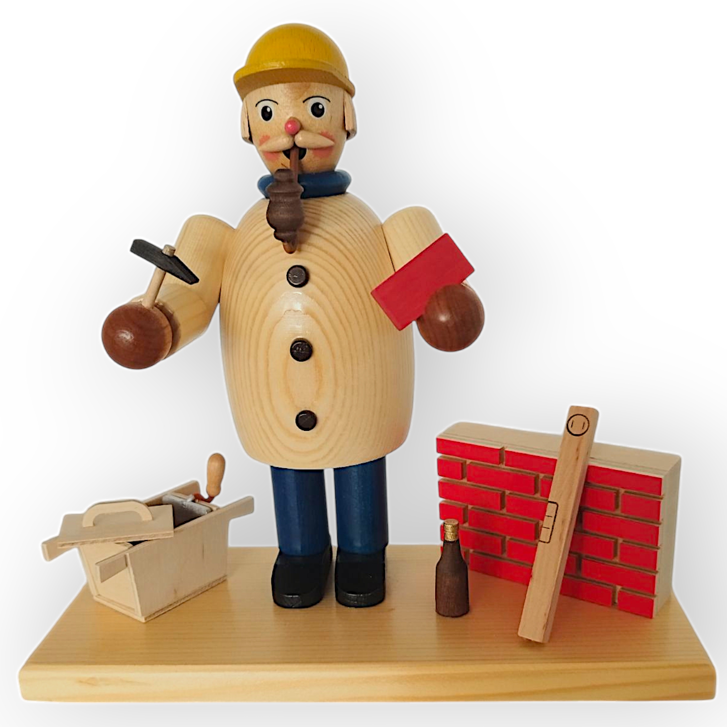 Räuchermann Maurer, natur