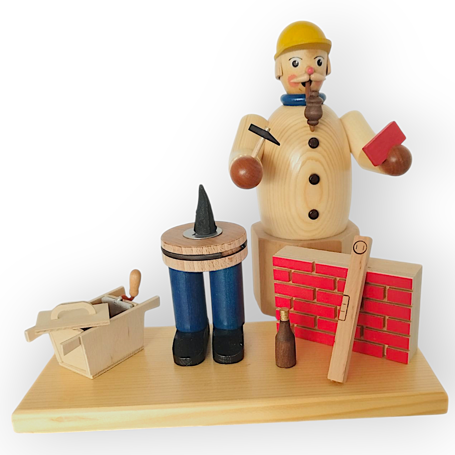 Räuchermann Maurer, natur – Bild 8