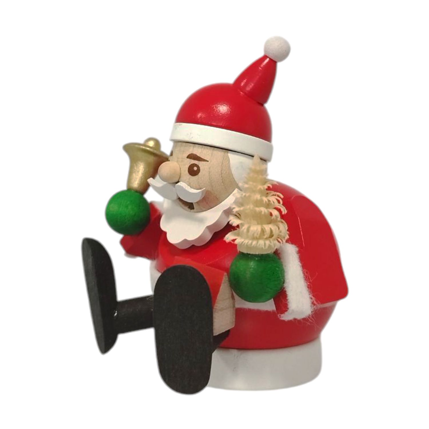 Minikugelräuchermann Weihnachtsmann, sitzend – Bild 2