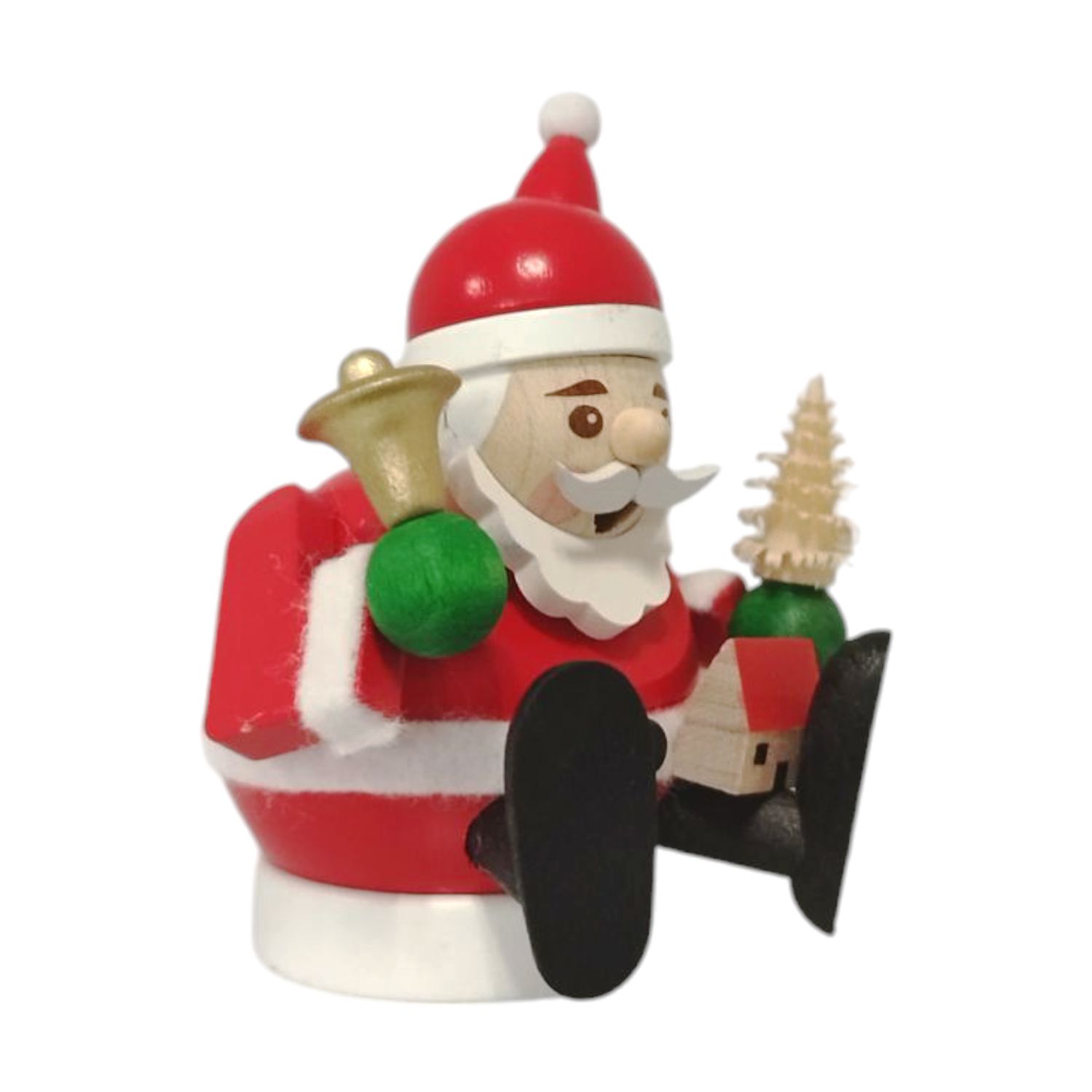 Minikugelräuchermann Weihnachtsmann, sitzend – Bild 8