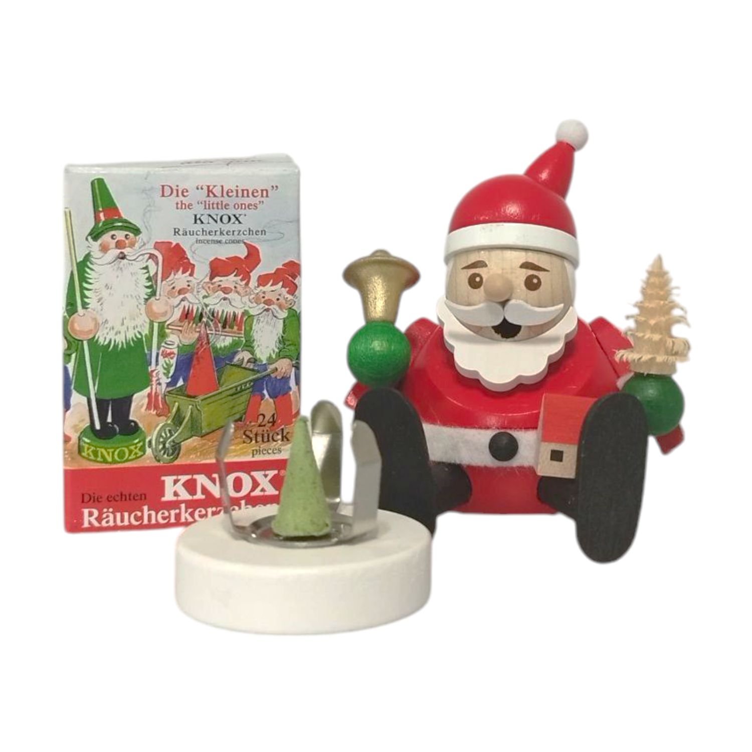 Minikugelräuchermann Weihnachtsmann, sitzend – Bild 9