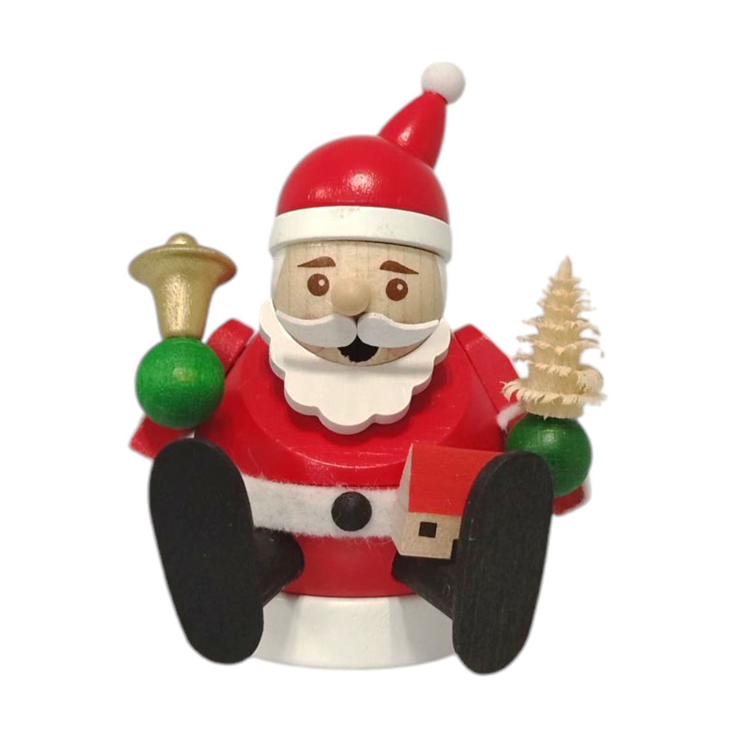 Minikugelräuchermann Weihnachtsmann, sitzend