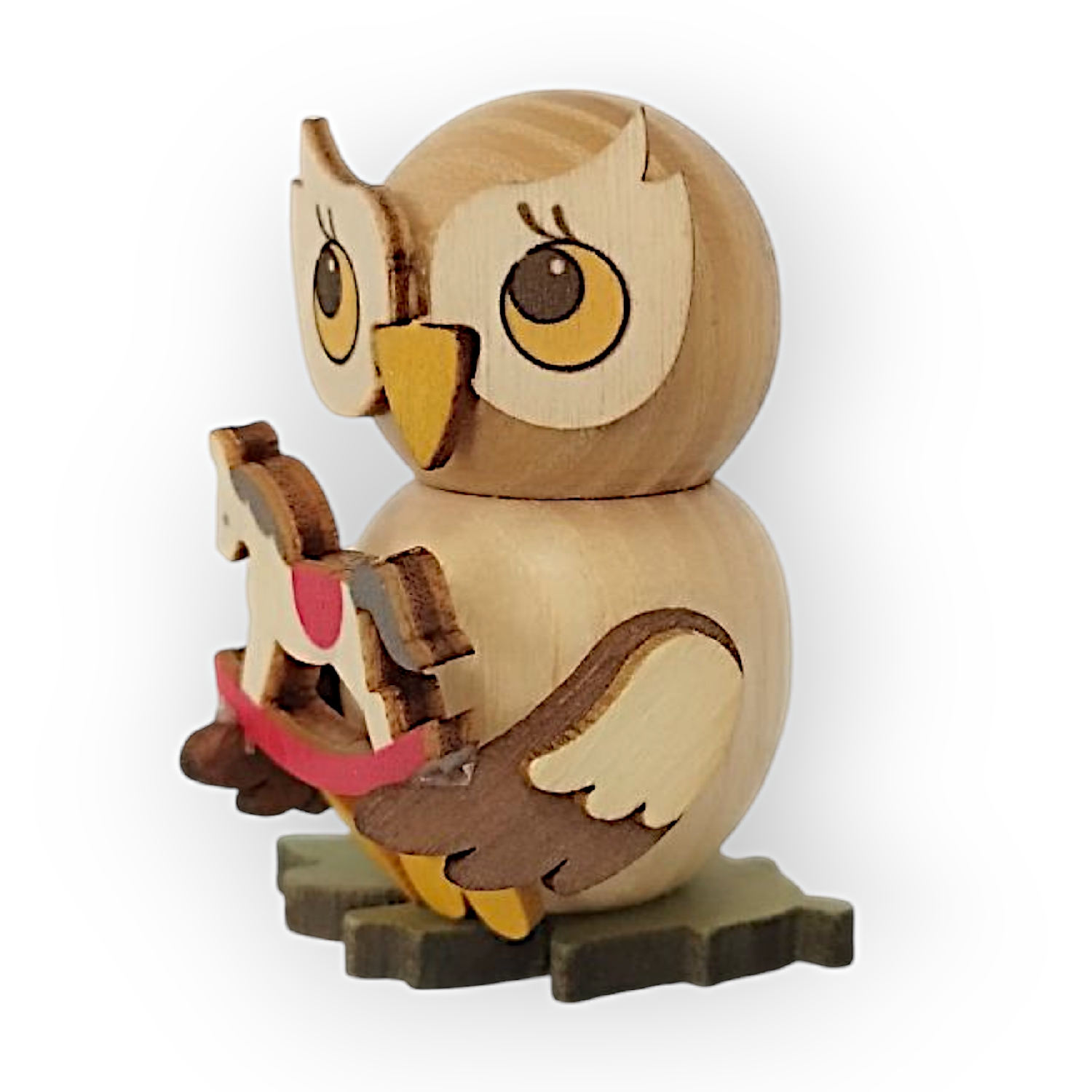 Eulenkind mit Schaukelpferd – Bild 2