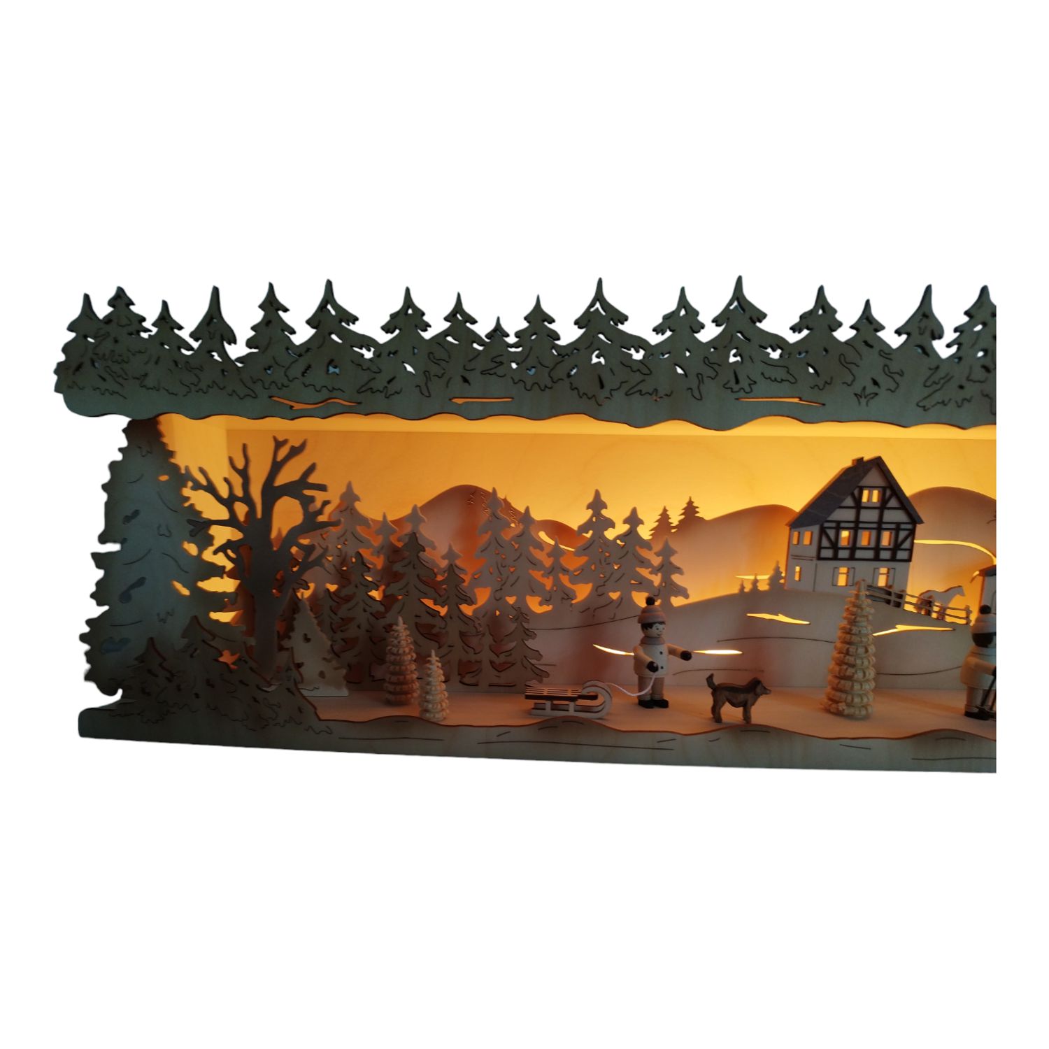 Panorama Schwibbogen Erhöhung, Winterkinder verschneit – Bild 3