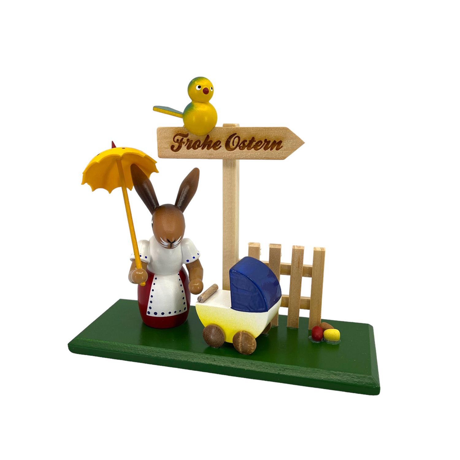 Häsin mit Kinderwagen