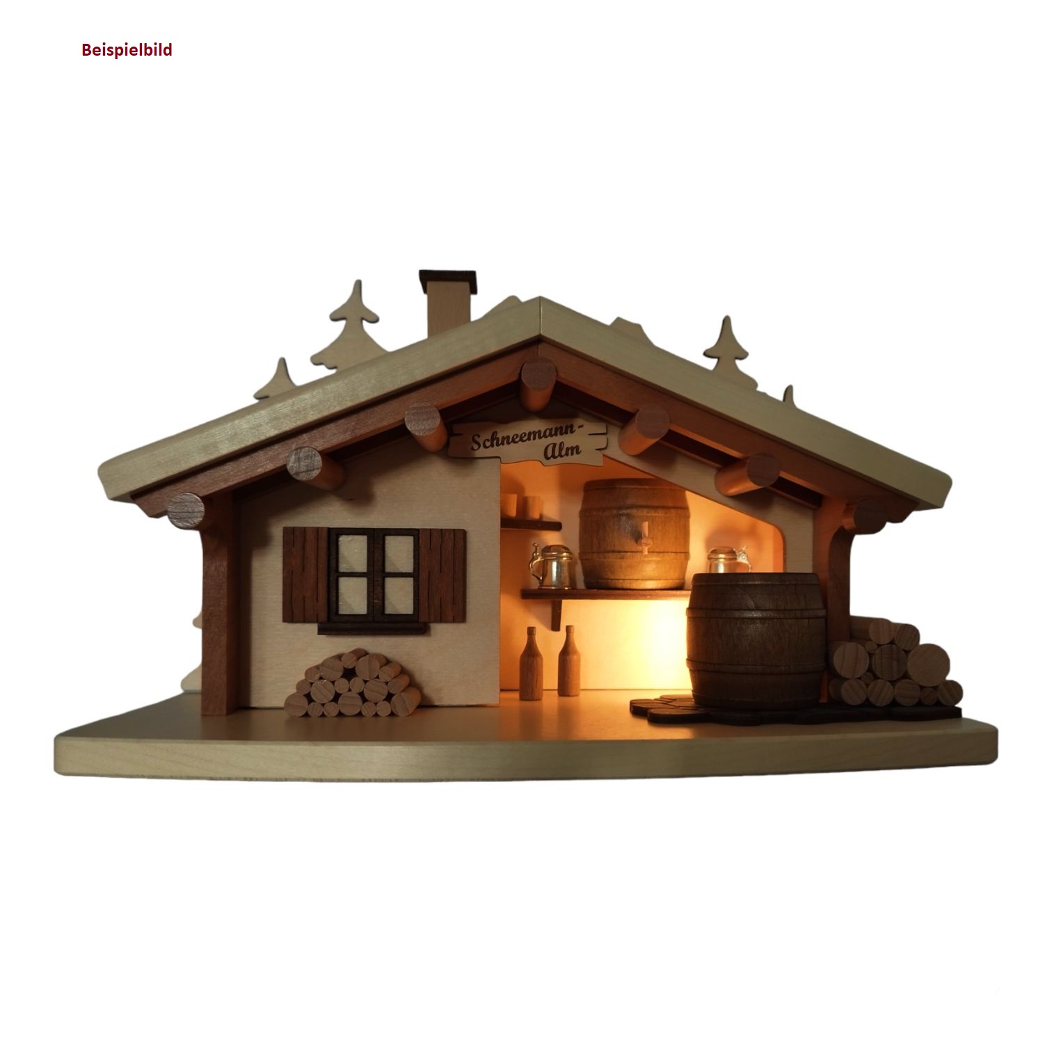 Beleuchtungsset zu Räucherhaus Almhütte – Bild 6