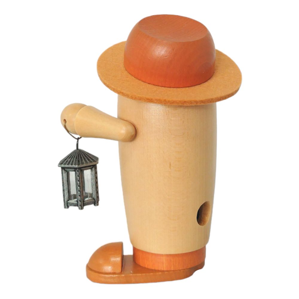 Räuchermann Rudi mit Laterne, braun – Bild 3