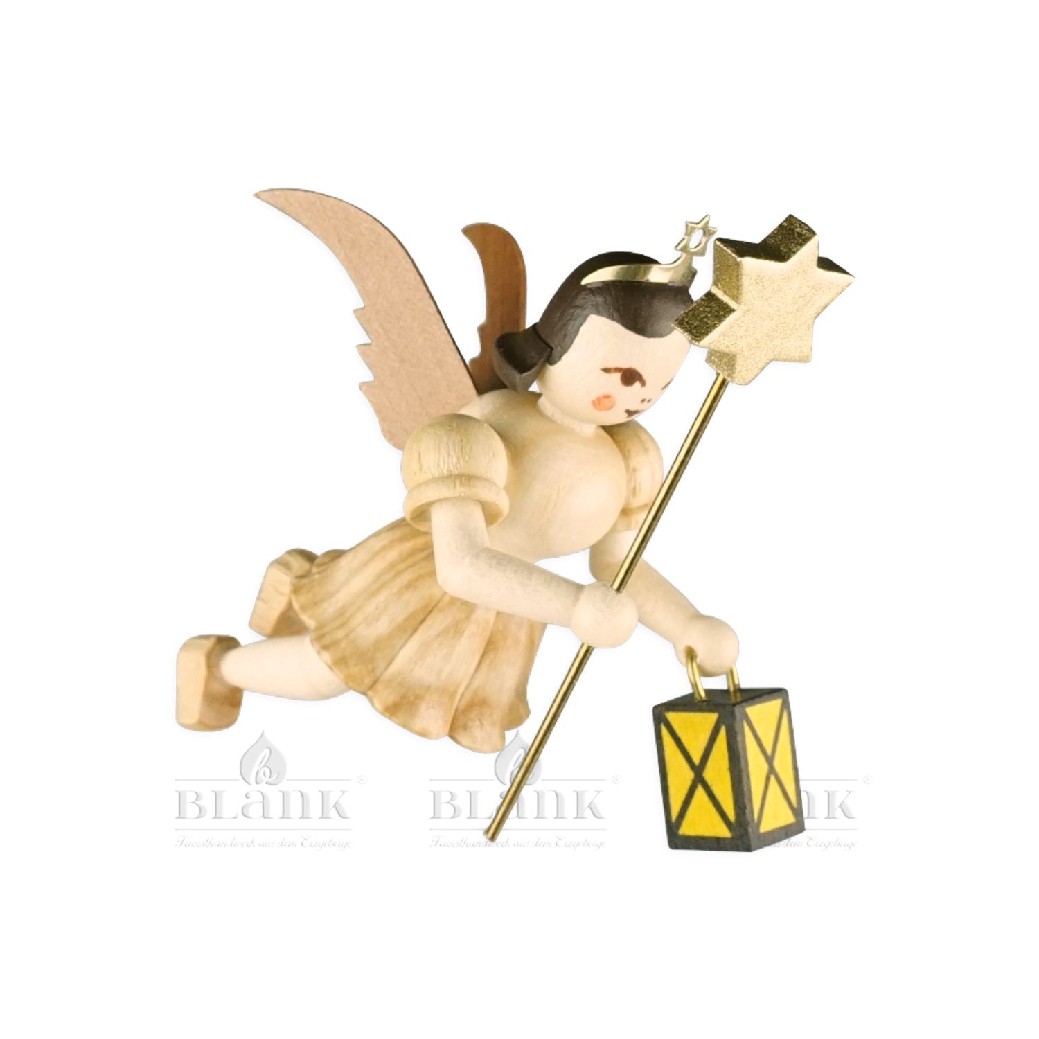 Blank Schwebeengel mit Laterne und Stern