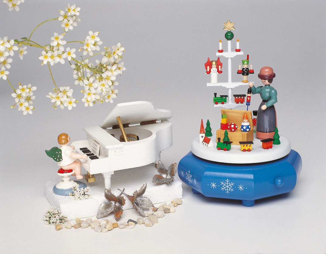 Spieldose Engel am Flügel, ohne Krone