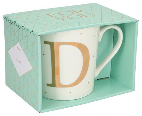 Porzellan-Becher mit Goldverzierung und Buchstabe „D“ – Bild 2