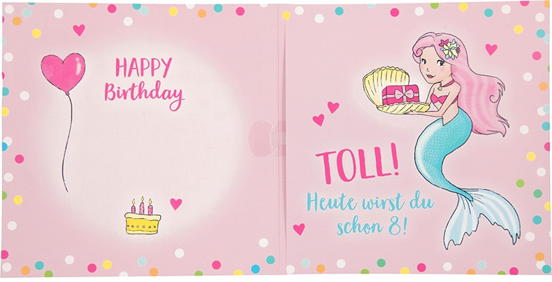 Musikkarte 8. Geburtstag / hellblau – Bild 2