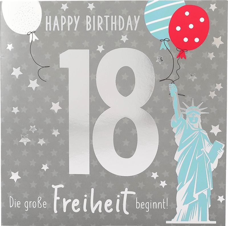 Musikkarte 18. Geburtstag / Freiheit