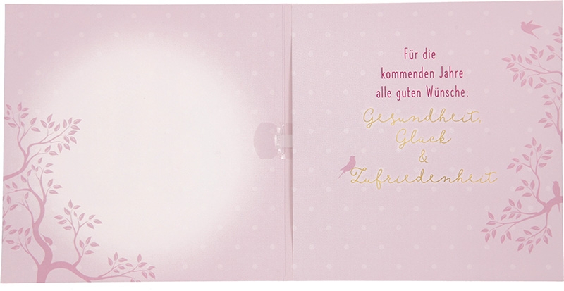 Musikkarte 80. Geburtstag / altrosa – Bild 2