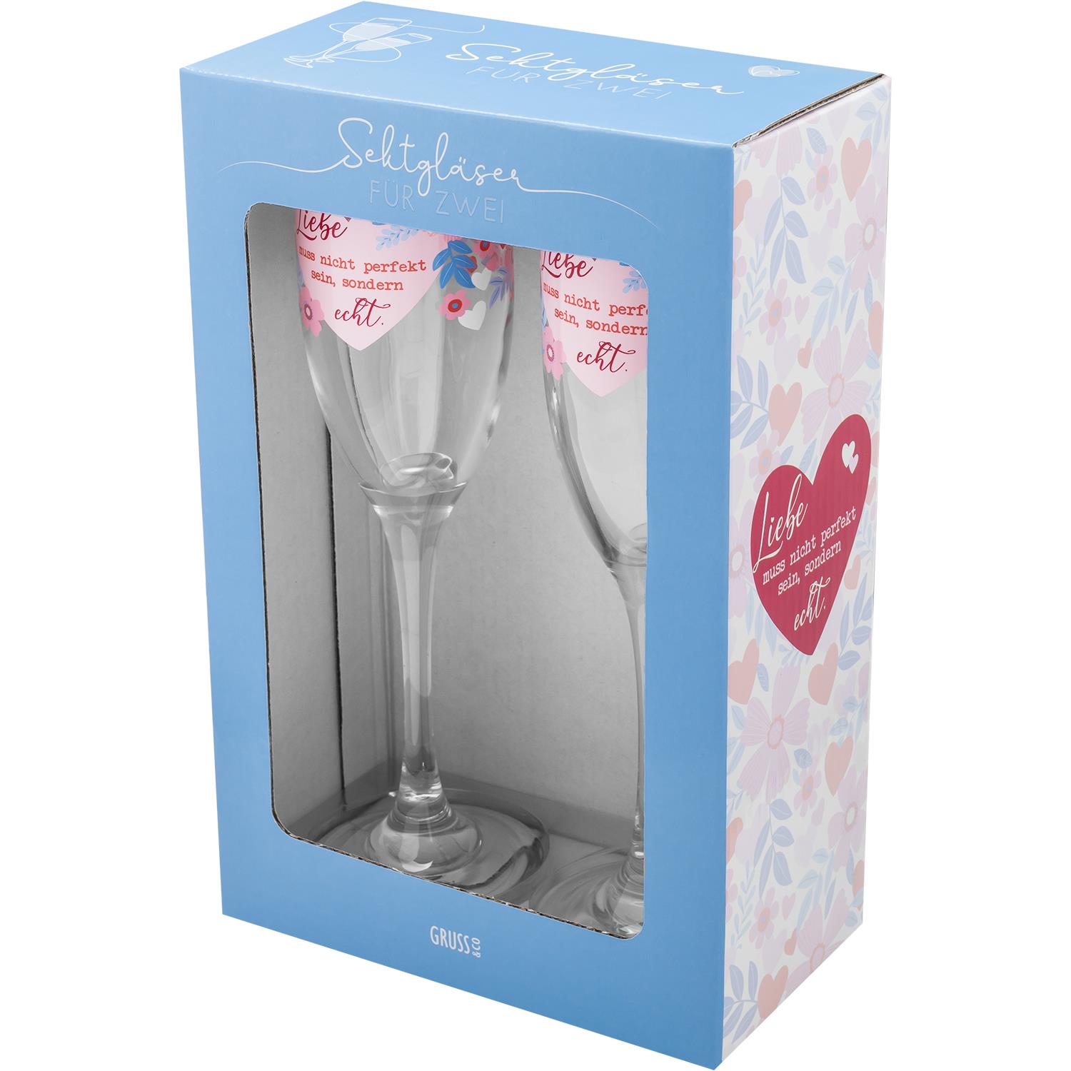 Sheepworld Sektgläser “Liebe muss nicht perfekt sein,…” – Bild 2