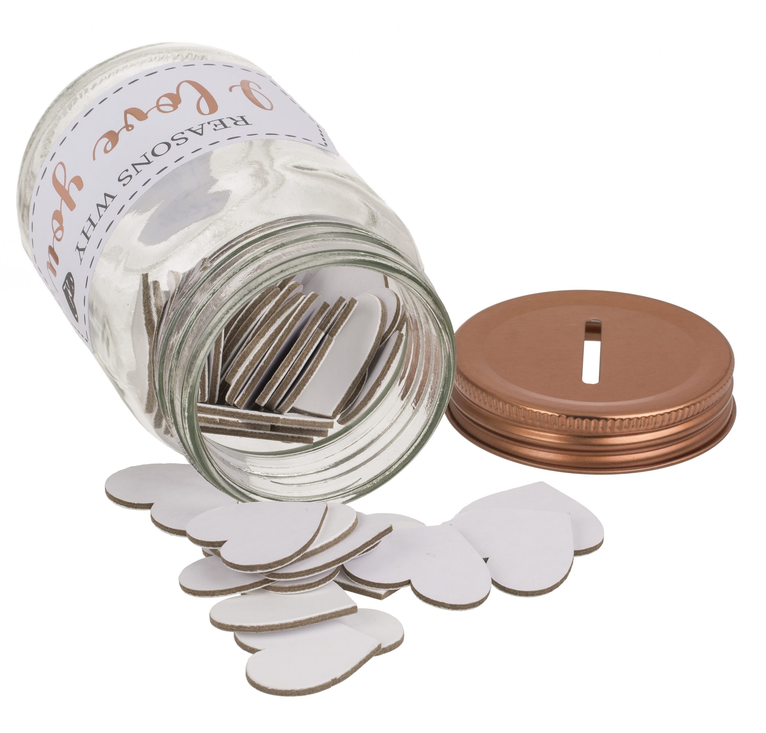 Spardose-Einmachglas “Reasons why I love you” – Bild 2