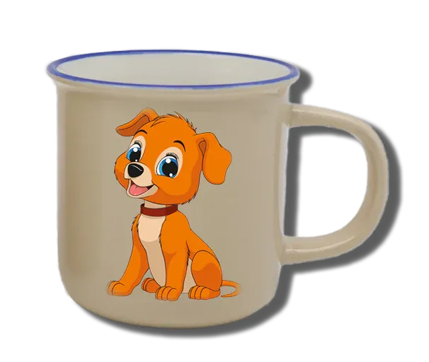 Handgemachte Tasse “Hund” mit Wunschname