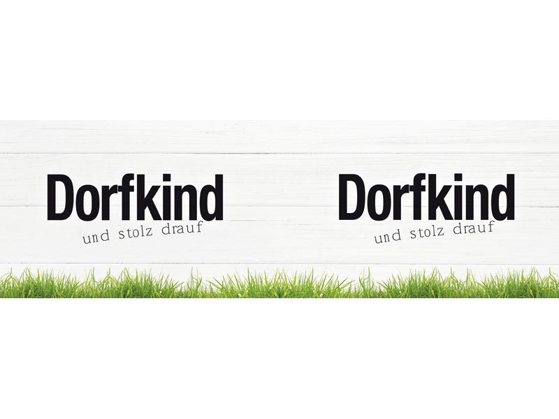 Emaillebecher “Dorfkind und stolz drauf” – Bild 2