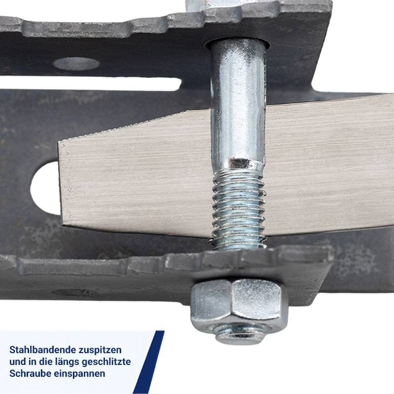 Bandschelle Maxlae mit Spannschrauben, Lochabstand 60-80 mm – Bild 6