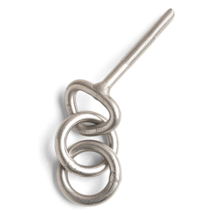 Klebehaken mit 2 Ringen freiliegend