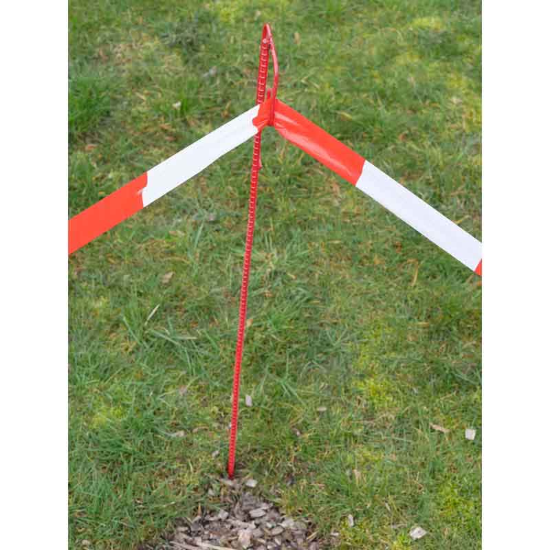 Absperrhalter geriffelt, 1250 mm Länge, mit Sicherheitsbügel und geschmiedeter Spitze – Bild 4