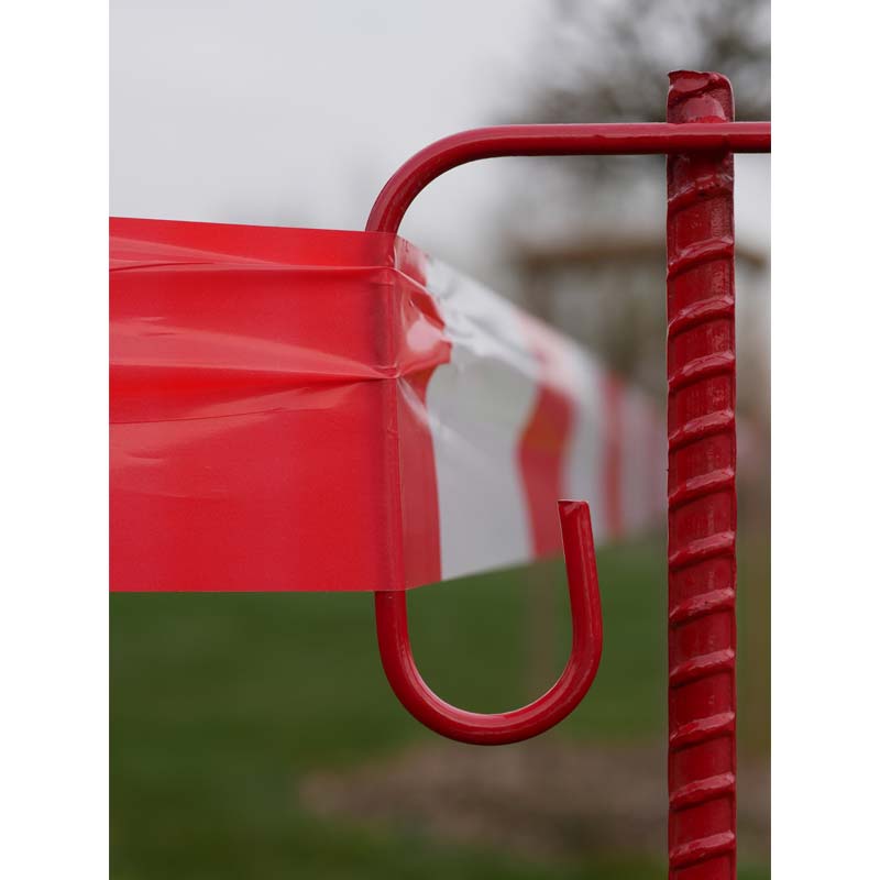 Absperrhalter geriffelt, 1250 mm Länge, mit Sicherheitsbügel und geschmiedeter Spitze – Bild 2