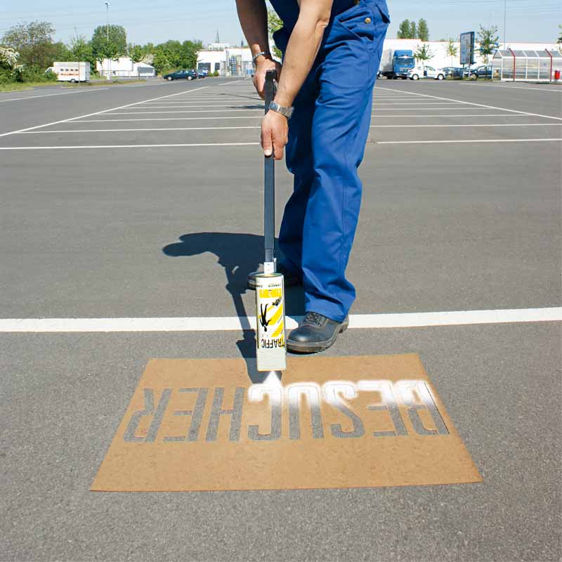 Schablonensatz KIT Handicap mit 12 Schablonen, je 2 Rollstuhlfahrer-Symbole 25 x 30 cm – Bild 3