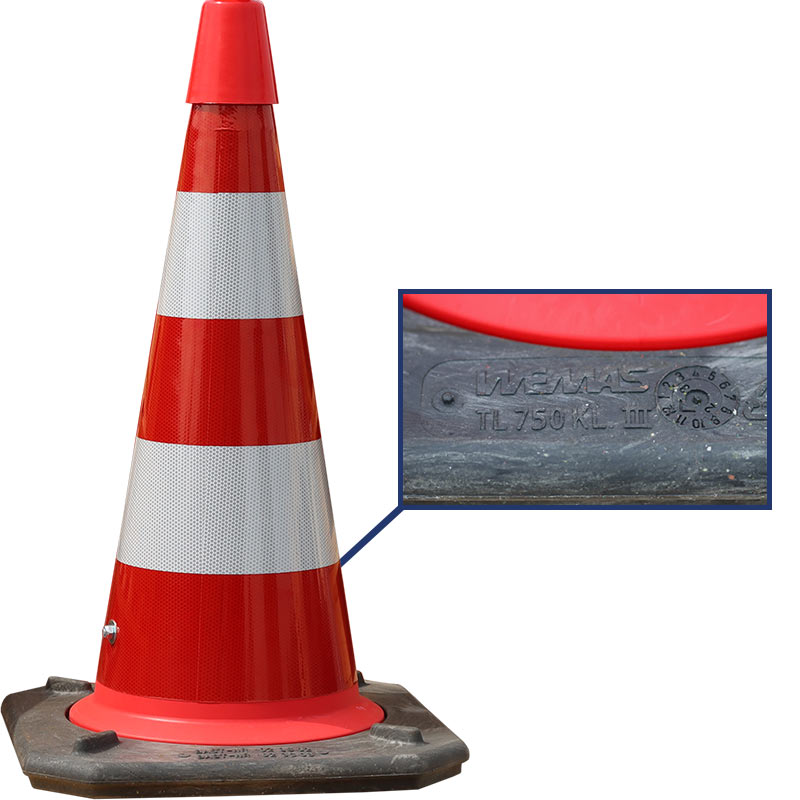 Blitz Leitkegel 4000 LED WEMAS, zweiseitig gelb, batteriebetrieben – Bild 3