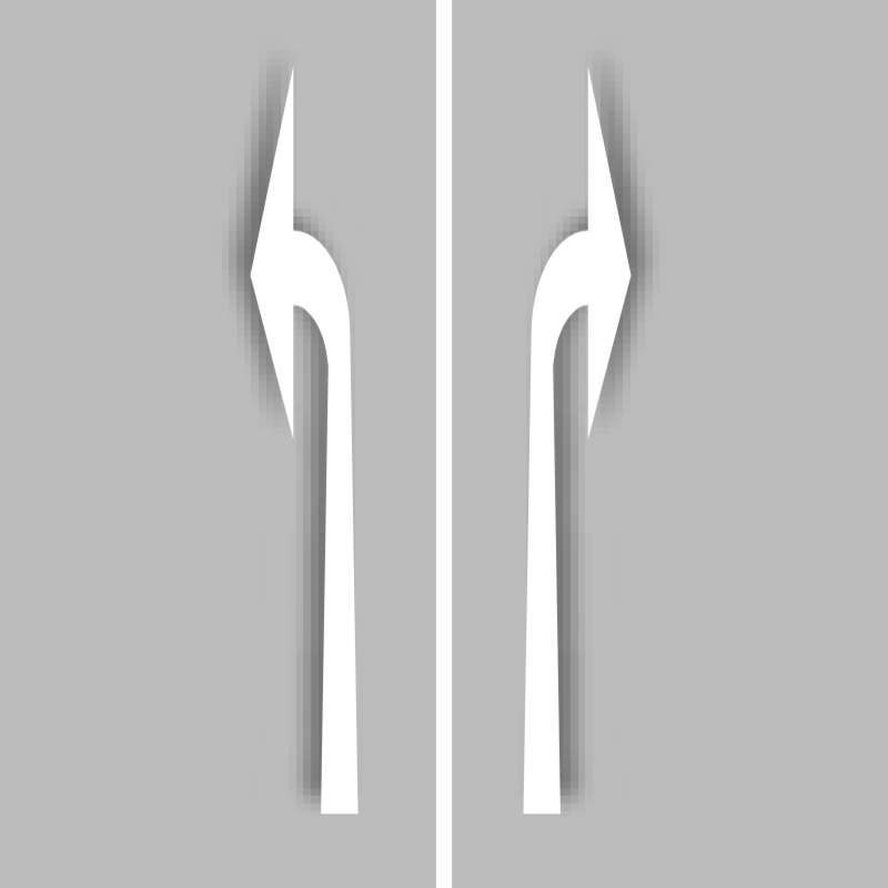 PREMARK® Abbiegepfeile links oder rechts, 1000, 2500 oder 5000 mm Höhe