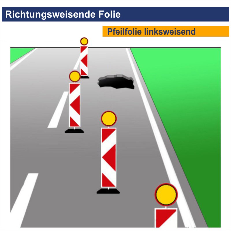TL Wendebake Future Reflex Pfeilfolie RA2 WEMAS, 1seitig od. rechts/links od. rechts/rechts – Bild 5