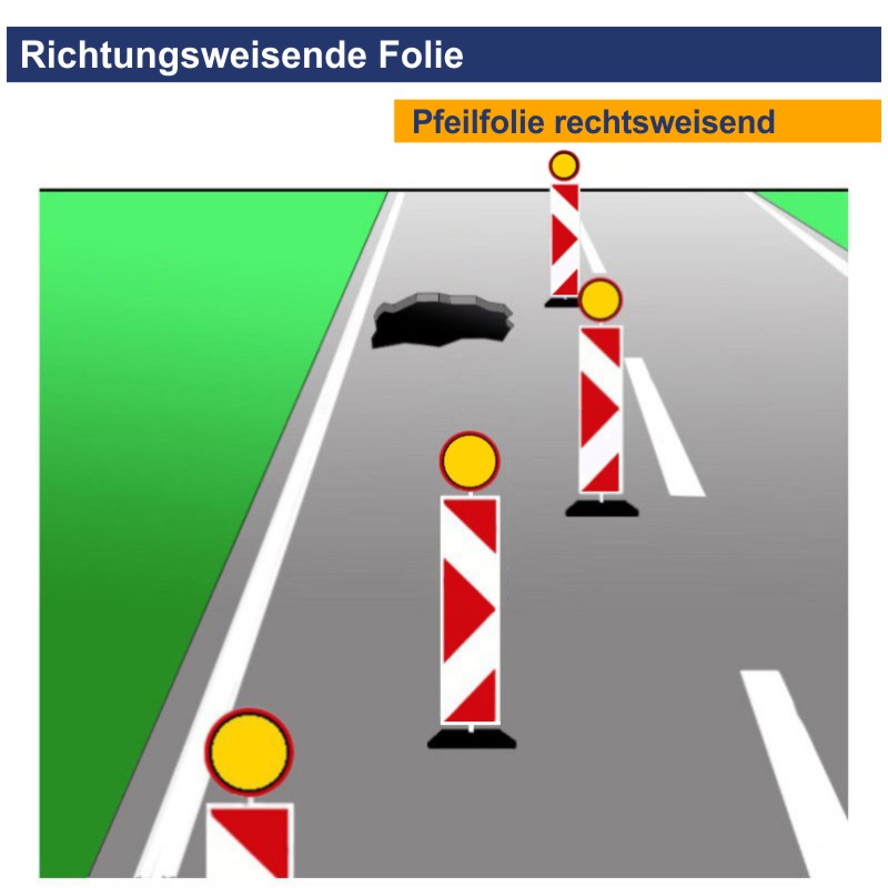 TL Wendebake Future Reflex Pfeilfolie RA2 WEMAS, 1seitig od. rechts/links od. rechts/rechts – Bild 6