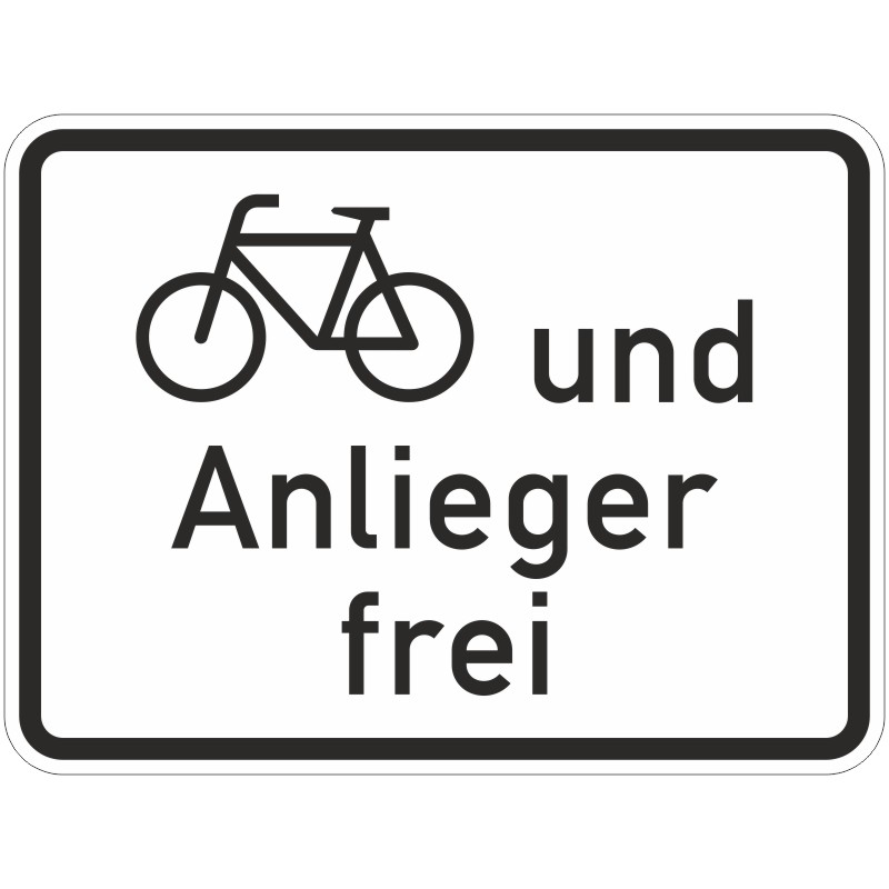 Verkehrszeichen 1020-12 Radverkehr und Anlieger frei
