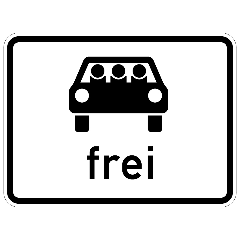Verkehrszeichen 1024-22 mehrfachbesetzte Personenkraftwagen frei