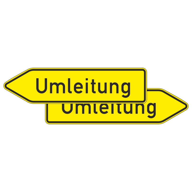 Verkehrszeichen 454-40 Umleitungswegweiser doppelseitig