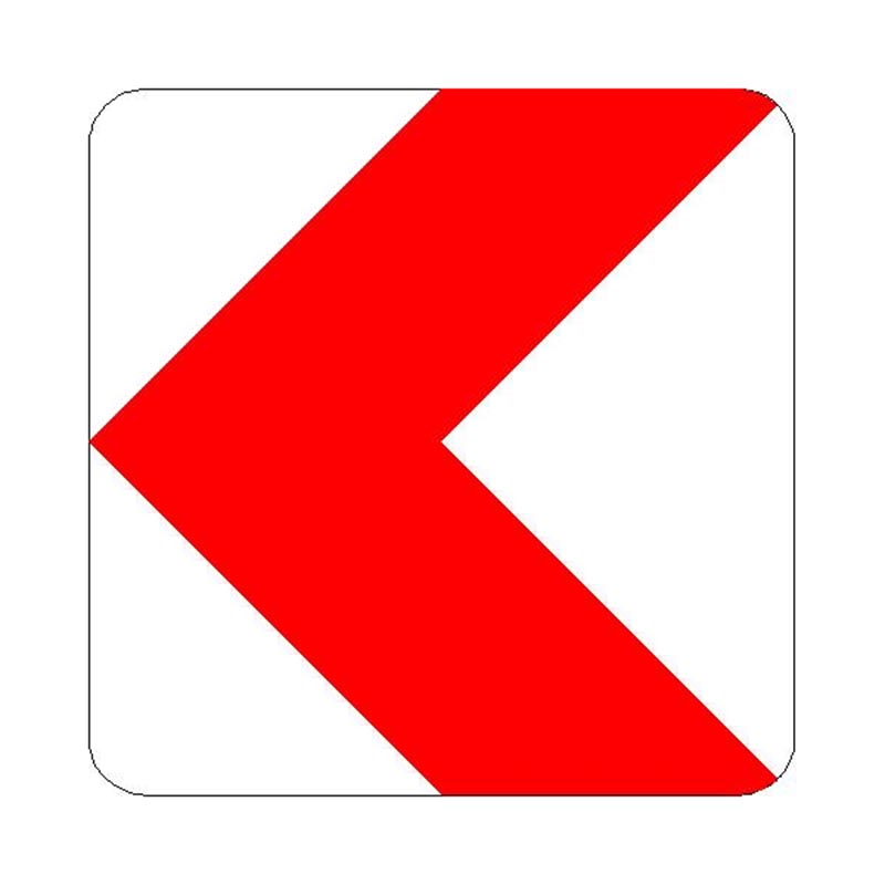 Verkehrszeichen 625-10 bis 625-17 Richtungstafel in Kurven linksweisend