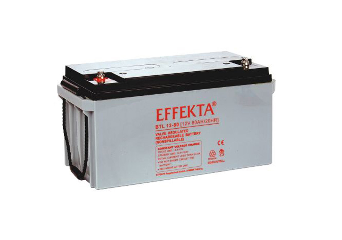 Effekta BTL 12-80 12Volt 80Amper AGM Blei Akku für Solar Notstrom Caravan