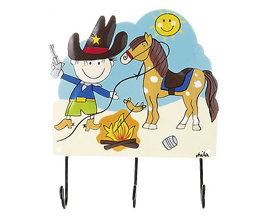 Mila Cowboy – Mila 3er Haken – Cowboy Garderobe – Wandhaken