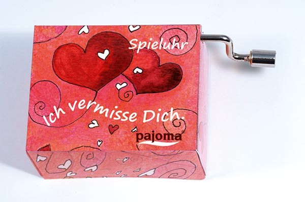 kleine Drehorgel – Herzen Spieluhr mit Liebesbotschaften “I just called to say I love you” – Bild 2
