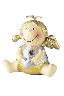 Mila Engel und Bengel Deko Figur sitzend mit Herz oder Stern – Bild 4