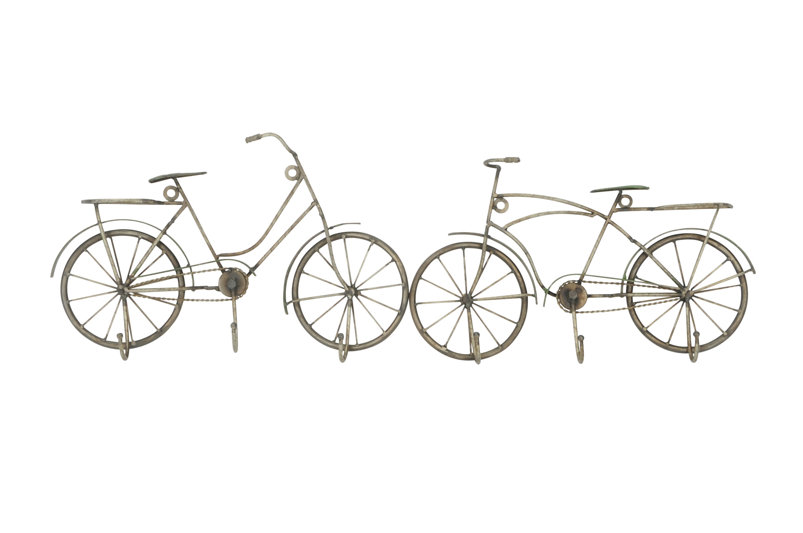 Metall Garderobe Fahrrad – Damenrad -Herrenrad – Hakenleiste Schlüssel Wanddeko