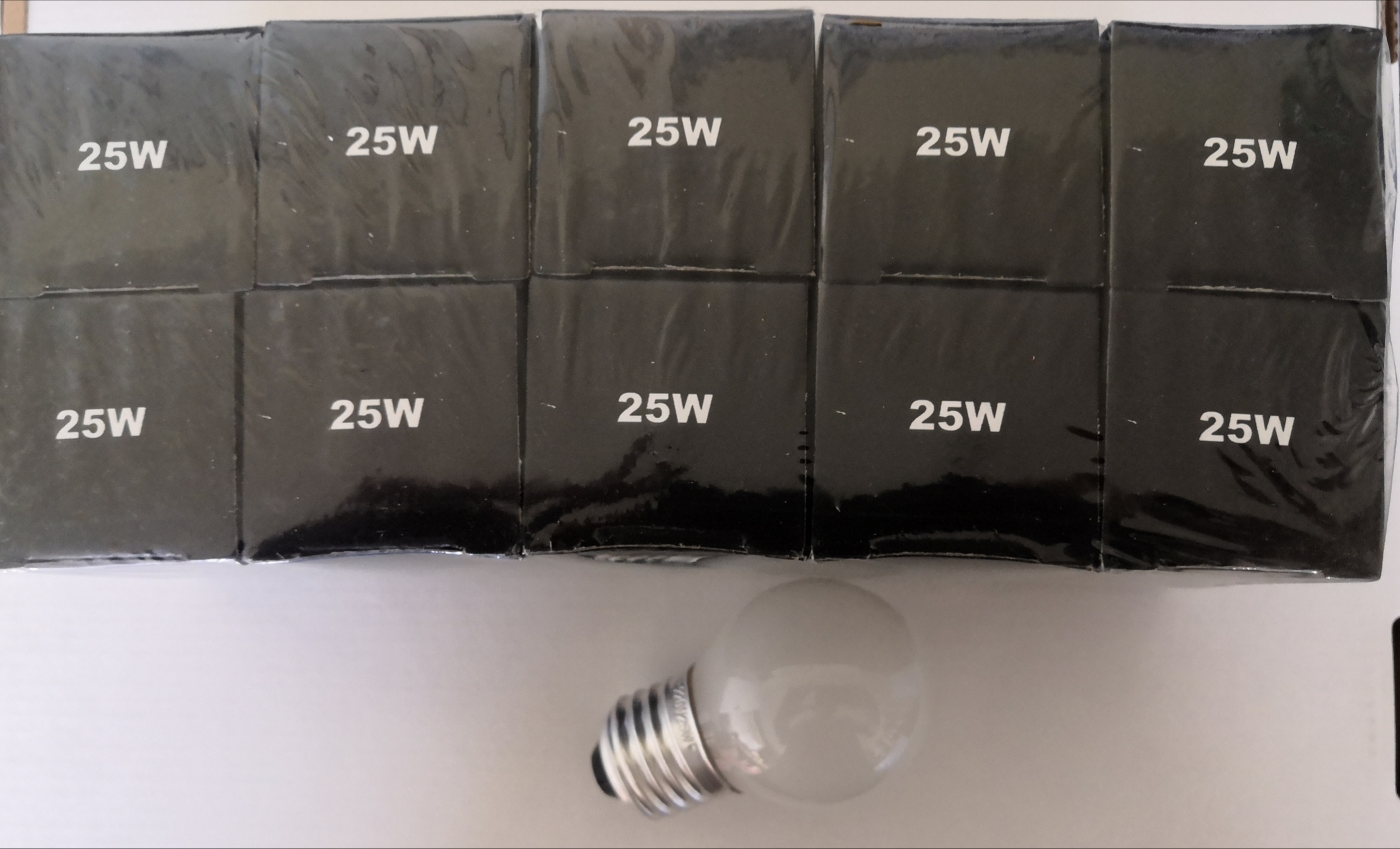 Glühbirne E27- G45- 25 Watt-frostet – Glühlampe 25 W Tropfen , matt – Bild 2