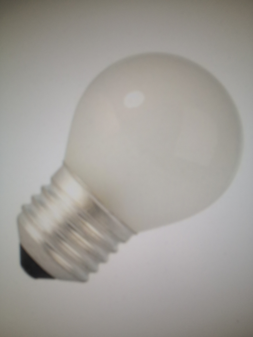 Glühbirne E27- G45- 25 Watt-frostet – Glühlampe 25 W Tropfen , matt